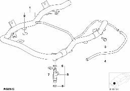 VALVES/PIPES OF FUEL INJECTION SYSTEM diagram for BMW 5 Series E39 540i