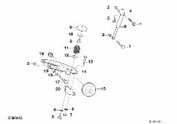 Remorque: pièces détachées susp. de roue diagram for BMW 5 Series E39 525td