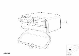 ALPINE CD PLAYER/ CHANGER WITH COVER diagram for BMW 3 Series E36 323i