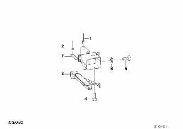 Remorque: pièces détachée supp. de hayon diagram for BMW 5 Series E39 525td