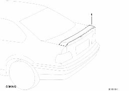 Rear Deck Spoiler diagram for BMW 3 Series E36 328i