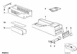 Mittenkonsole diagram for BMW 7 Series E32 750iL