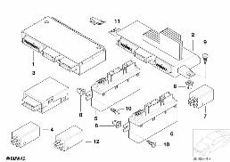 Appareils de cde de carrosserie/modules diagram for BMW 5 Series E39 525td