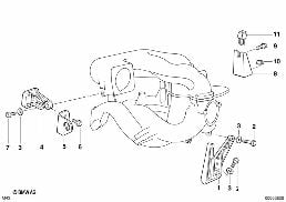 进气系统安装件 diagram for BMW 3 Series E36 318i
