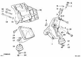 ENGINE SUSPENSION / DAMPER diagram for BMW 7 Series E32 740i