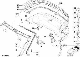 INTERIOR BODY TRIM PANEL diagram for BMW Z3 E36 1.9