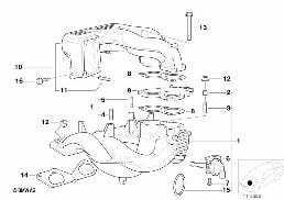 进气系统 diagram for BMW 3 Series E36 318i