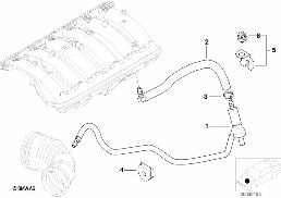 Moteur à commande par dépression diagram for BMW 3 Series E46 328i