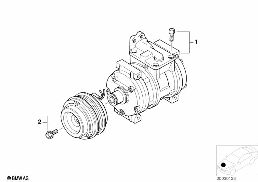 RP A/C COMPRESSOR diagram for BMW 8 Series E31 840i