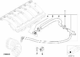 ตัวควบคุมสุญญากาศ-เครื่องยนต์ diagram for BMW Z3 E36 2.8