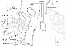 链条箱壳体 diagram for BMW 3 Series E36 318i