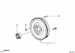 Vliegwiel/twee massa vliegwiel diagram for BMW 5 Series E34 540i