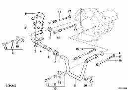 EMISSION CONTROL-AIR PUMP diagram for BMW 7 Series E38 730iL