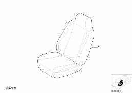 Sheepskin seat covers diagram for BMW 7 Series E65 745i