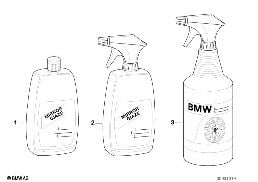 Car care products diagram for BMW 7 Series E65 745i