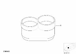 Dual Cupholder diagram for BMW 5 Series E34 540i