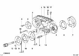 TIMING GEAR TIMING CHAIN TOP diagram for BMW 3 Series E36 323i
