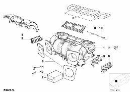 Pieces de carter - climatiseur diagram for BMW 5 Series E39 525td