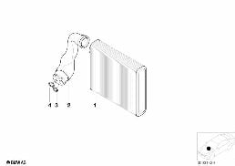 Evaporateur / Soupape vase d'expansion diagram for BMW 5 Series E39 525td