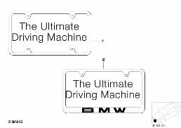 Stainless Steel License Plate Frame diagram for BMW 7 Series E65 745i
