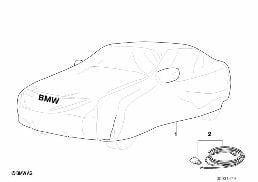 Noah Car Cover diagram for BMW 7 Series E65 745i