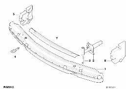 CARRIER, FRONT diagram for BMW 7 Series E38 735iL