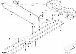 Conduite de carburant diagram for BMW 5 Series E39 525td