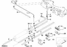 FUEL PIPE AND MOUNTING PARTS diagram for BMW 5 Series E39 530i