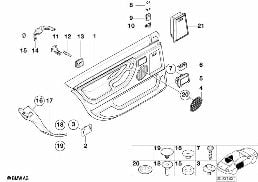 Обшивка двери Зд/удлиненный вариант diagram for BMW 7 Series E38 750iLS