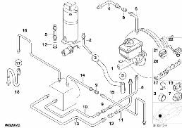 Przewód hamulcowy przedni ASC diagram for BMW 5 Series E39 520d