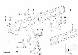 EXHAUST MANIFOLD diagram for BMW 3 Series E36 323i