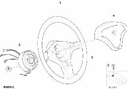Volant sport avec airbag diagram for BMW 5 Series E39 525td