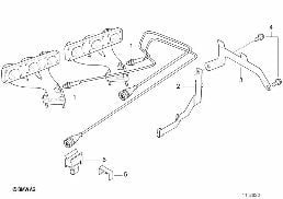 LAMBDA PROBE FIXINGS diagram for BMW 3 Series E36 323i
