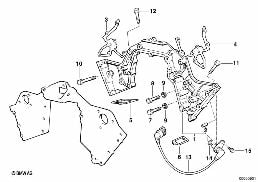 Carcaça cárter distribuição superior diagram for BMW 7 Series E38 750i