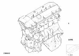 SHORT ENGINE diagram for BMW 3 Series E36 323i