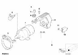 DSC COMPRESSOR/SENORS/MOUNTING PARTS diagram for BMW Z3 E36 M