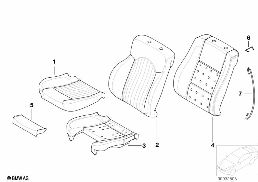 Κάθισμ.μπρ.ταπετσ.και επένδ.σπορ κάθισμα diagram for BMW 5 Series E39 M5