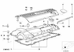 CYLINDER HEAD COVER diagram for BMW 3 Series E36 323i