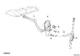 CRANKCASE-VENTILATION/OIL SEPARATOR diagram for BMW 3 Series E36 323i