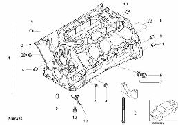 ENGINE BLOCK diagram for BMW 7 Series E65 740d