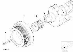 BELT DRIVE-VIBRATION DAMPER diagram for BMW 7 Series E65 740d