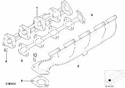 EXHAUST MANIFOLD-AGR diagram for BMW 7 Series E65 740d