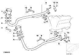 Redução subst. pol. gases esc.-bomba ar diagram for BMW 7 Series E38 750i