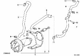 Reducc.subst.nocivas gas d.esc.-bomb.air diagram for BMW 5 Series E34 530i