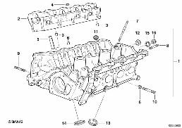 气缸盖 diagram for BMW 3 Series E36 318i