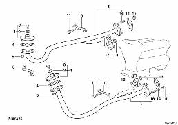 Colector de escape diagram for BMW 7 Series E38 750i