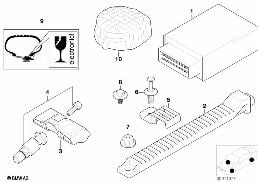 Contrôle press.pneus(RDC) - boît.de cde diagram for BMW 5 Series E39 525td