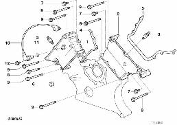 Partie sup. de carter de distribution diagram for BMW 7 Series E38 735iL