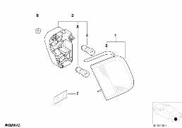 REAR LIGHT IN TRUNK LID diagram for BMW 3 Series E46 325Ci