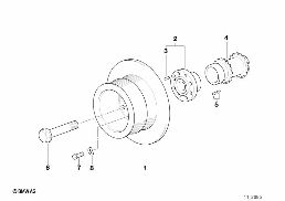 Entraînement par courroie/damper diagram for BMW 7 Series E38 735iL